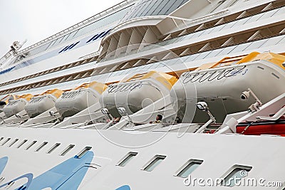 Cruise ship AIDAsol in the Amsterdam port, Netherlands