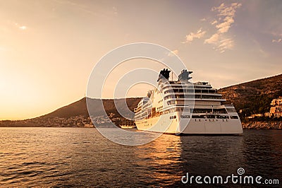 Cruise ship anchored in the Adriatic Sea