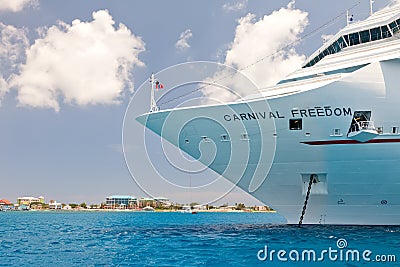 Cruise Ship Anchored in Cayman Islands