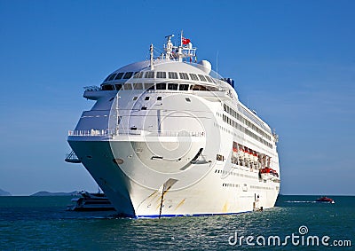 Cruise ship anchored off Queensland coast