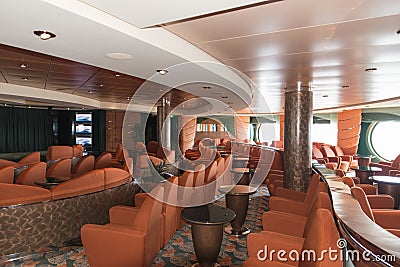Cruise ship bar interior