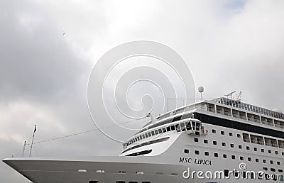 Cruise ship - captain navigating bridge