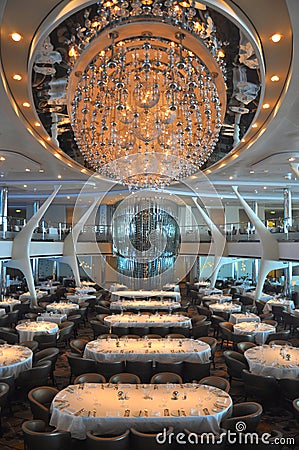 Cruise ship dining room