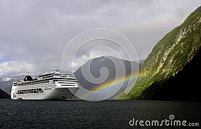 Cruise ship in Norway Fjords