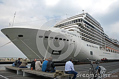 Cruise ship at the Passenger Terminal Amsterdam