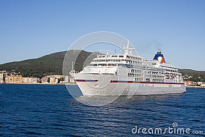 Cruise ship by sea