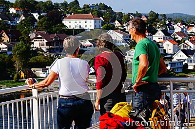 Cruise ship travel, Langesund, Norway