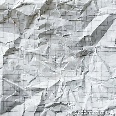 Crumpled blank math paper