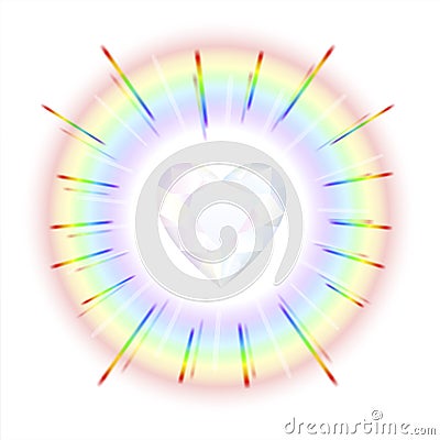 Crystal Heart Rainbow