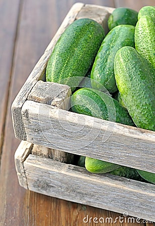 Cucumbers in a box