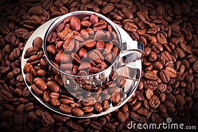 Cup of Coffee with beans