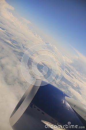 Curvature of the Earth (Airplane window view)