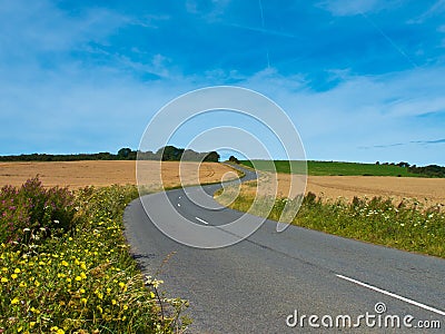 Curved road France