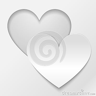 Cut Out Paper Heart Valentines Day Card Royalty Free Stock Photos ...
