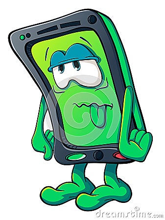 Cute Cartoon Smartphone Stock Vector - Image: 52393662