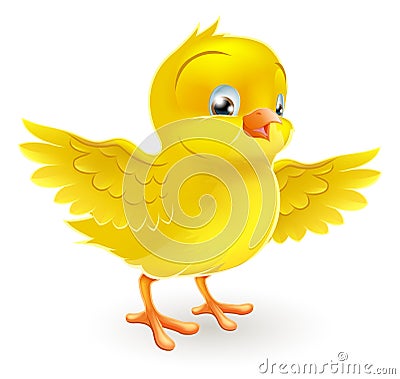 Cute Happy Little Yellow Easter Chick Stock Ph