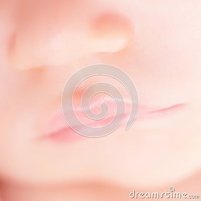 Cute little baby lips