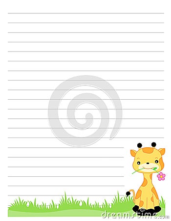 Lined paper writing border