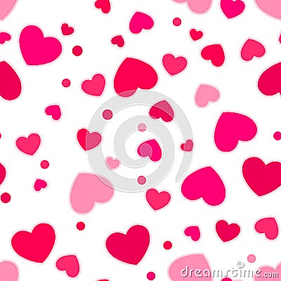 Cute pink and red hearts.