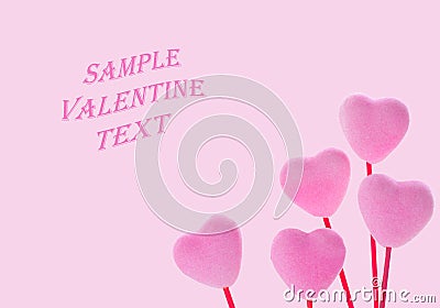 Cute Pink Valentine Hearts on Pink Background