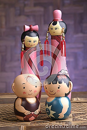 Cute wood dolls