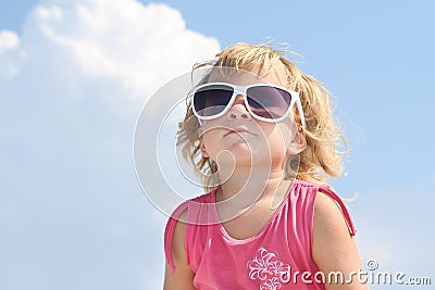 Cute young girl in sun glasses