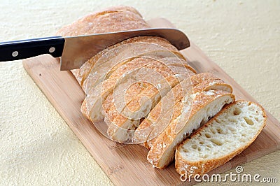 Cutting flat bread