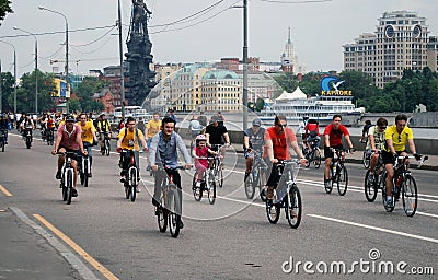 Cycle race in Moscow