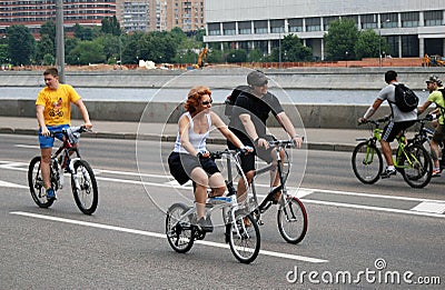 Cycle race in Moscow