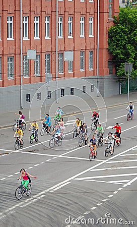 Cycle race in Moscow