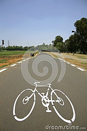 Cyclelane sign on tarmac