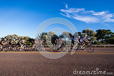 Cycling Race Tandem Singles Hill