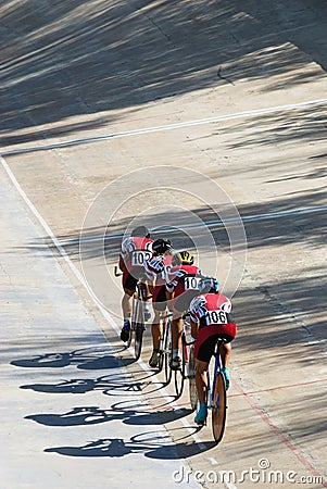 Cycling team racing