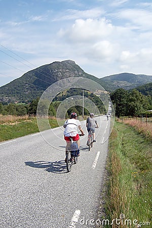 Cyclists in Norway.