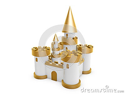 d-castle-gold-white-fairy-tale-stand-whi