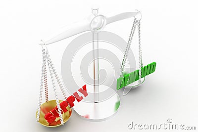 3d supply and demand text in scale