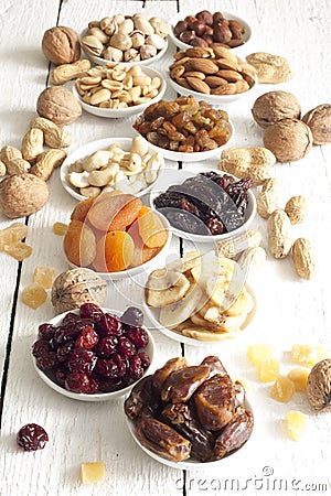 Dainty nuts and dried fruits