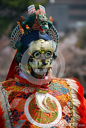 Dancer with mask