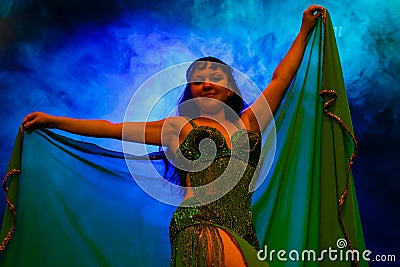 Dancing woman in oriental costume