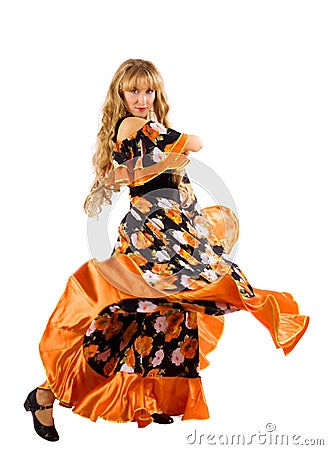 http://thumbs.dreamstime.com/x/danse-blonde-m%C3%BBre-de-femme-dans-le-costume-gitan-17881313.jpg