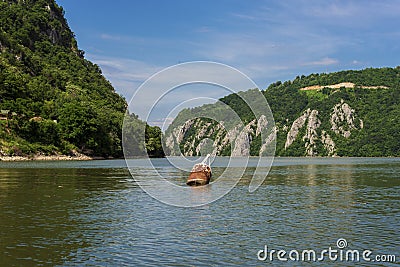 Danube canyon separating Serbia and Romania