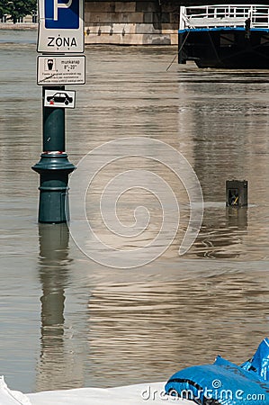 Danube River Flood 2013, Budapest, Hungary