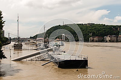Danube River Flood 2013, Budapest, Hungary