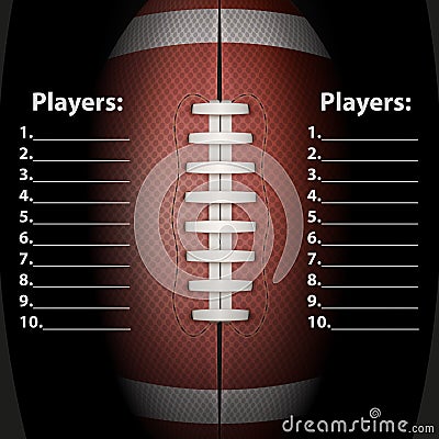 Dark Background of American Football ball. Vector