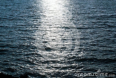 Dark Sea Water with Moon Light