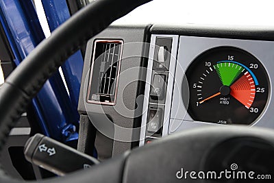 Dashboard of chinese truck.