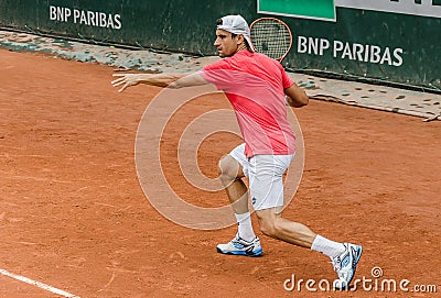 David Ferrer practice, Roland Garros 2014