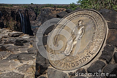 David Livingstone Plaque - Victoria Falls, Africa