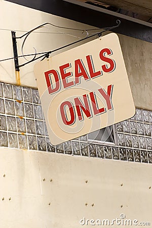 Deals only sign