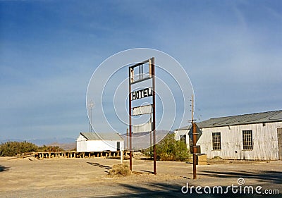 Death Valley Hotel Sign california desert